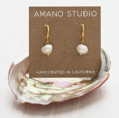 Freshwater PEARL  Huggie Hoops