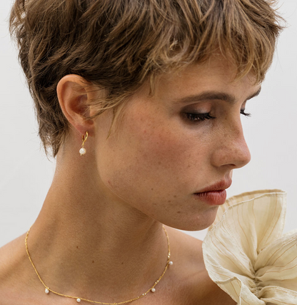 Freshwater PEARL  Huggie Hoops