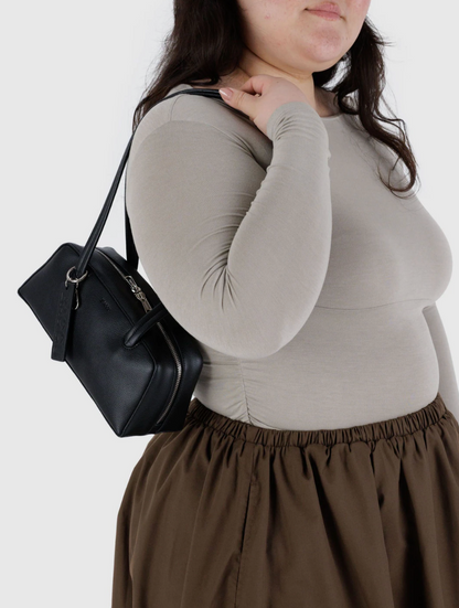 Baggu Small Recycled Leather Bowler Bag