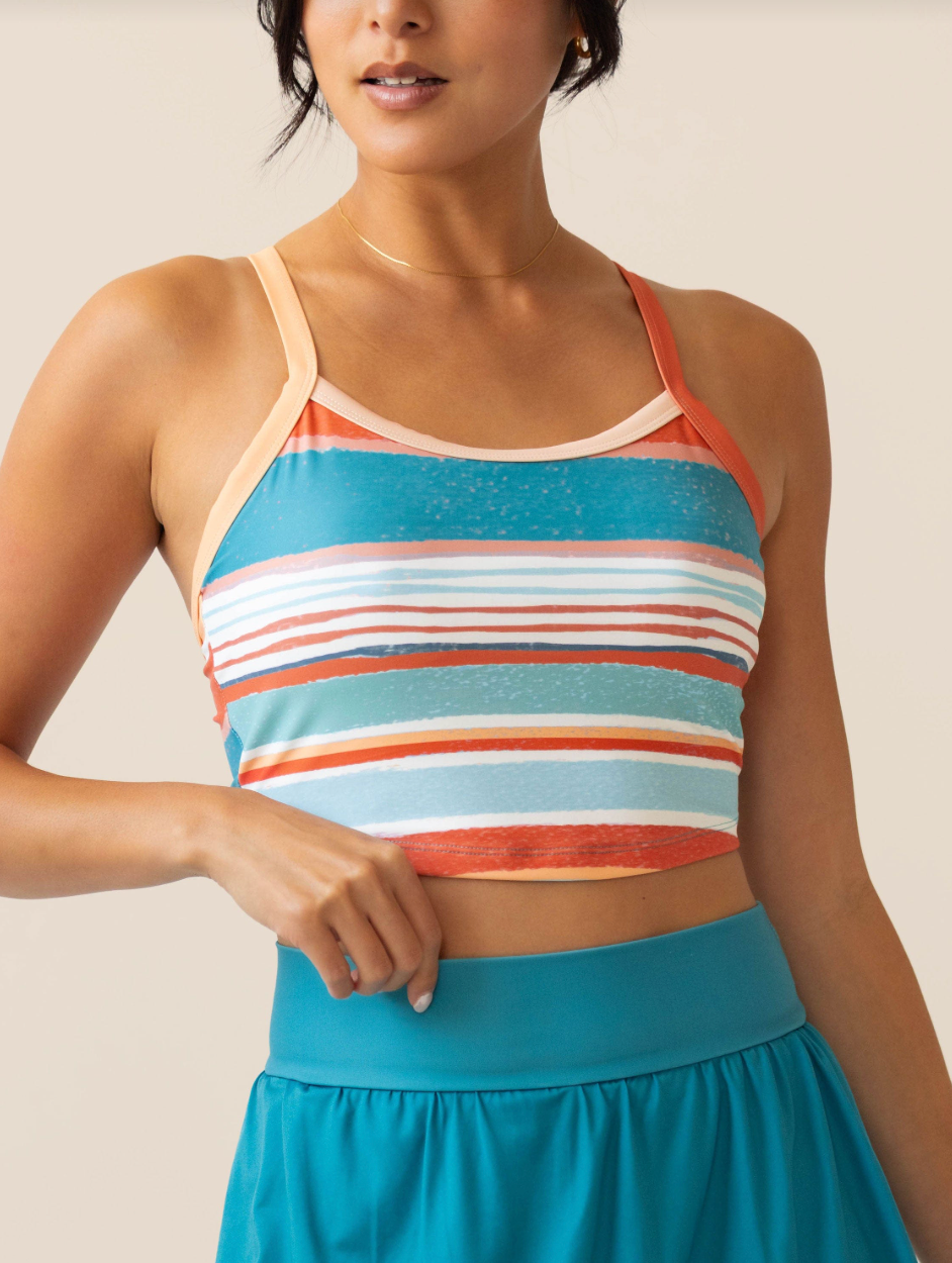 Scoop Neck Crop Swim Top