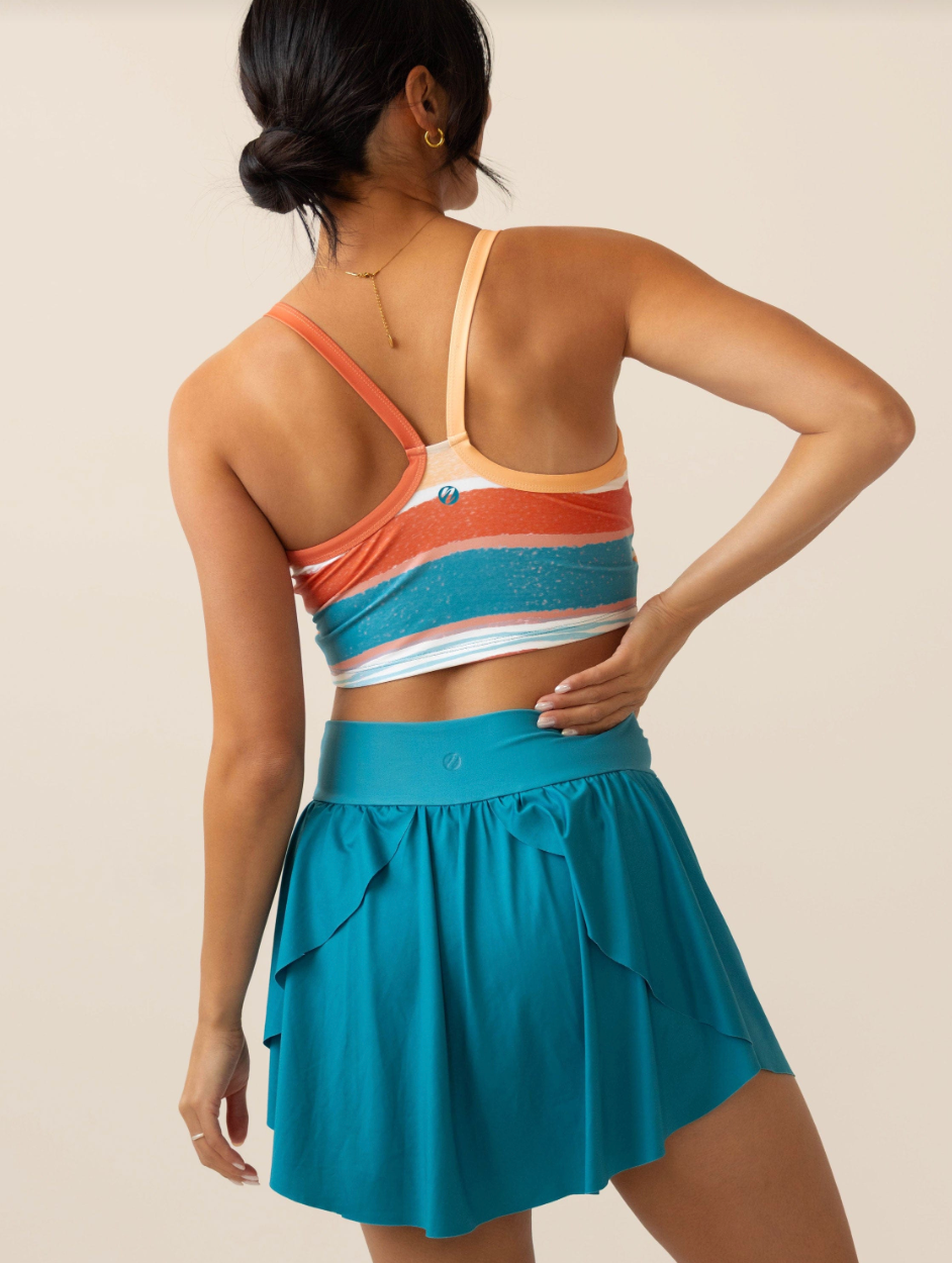 Scoop Neck Crop Swim Top