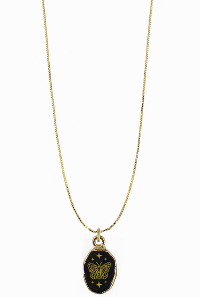 Butterfly Stamp Necklace