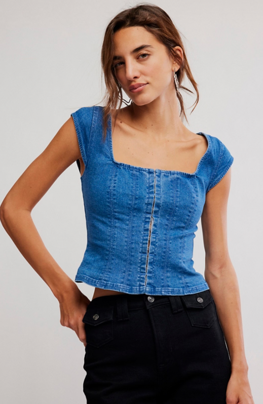 Marilyn Denim Corset