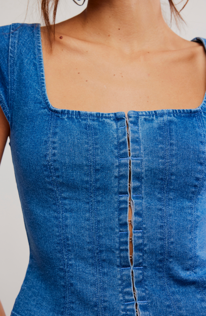 Marilyn Denim Corset