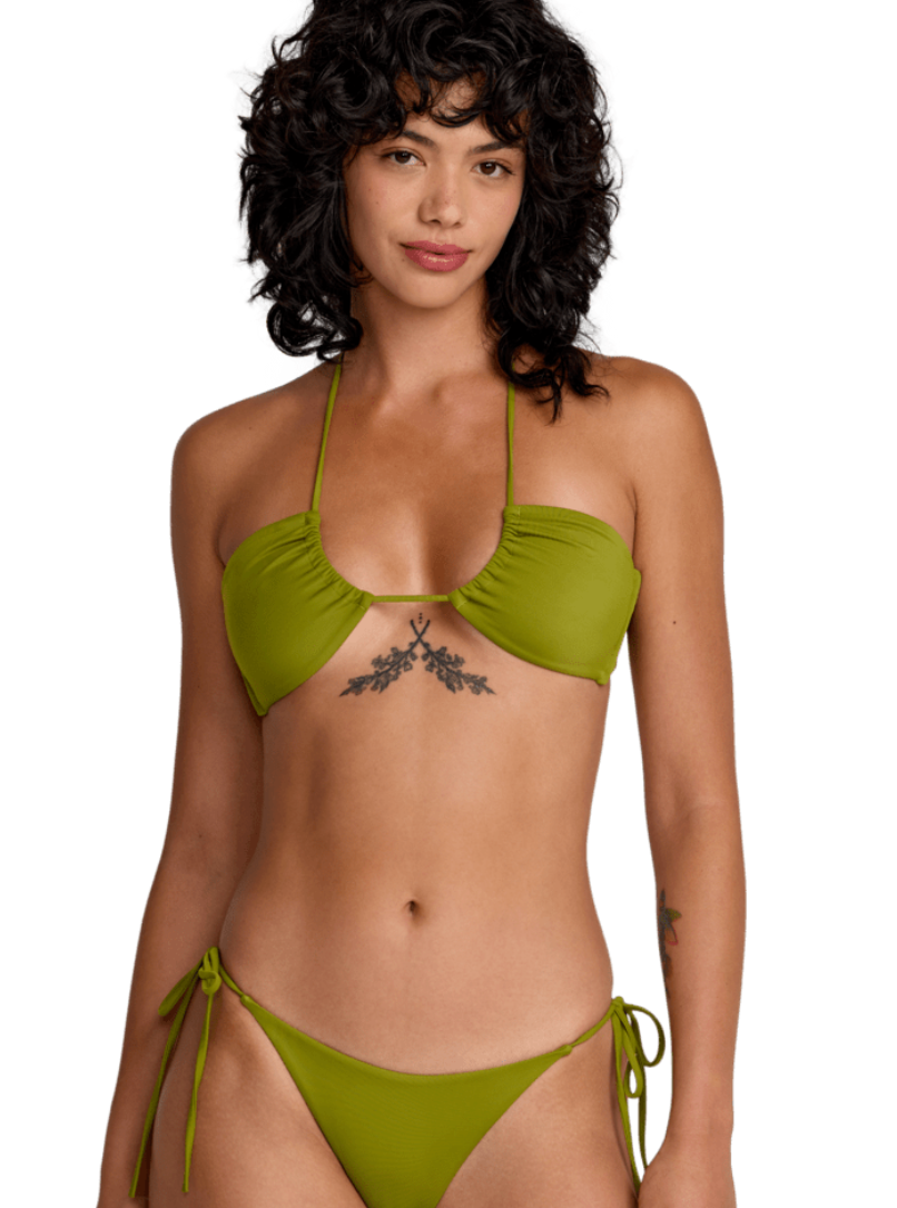 Solid Halter Bandeau Top