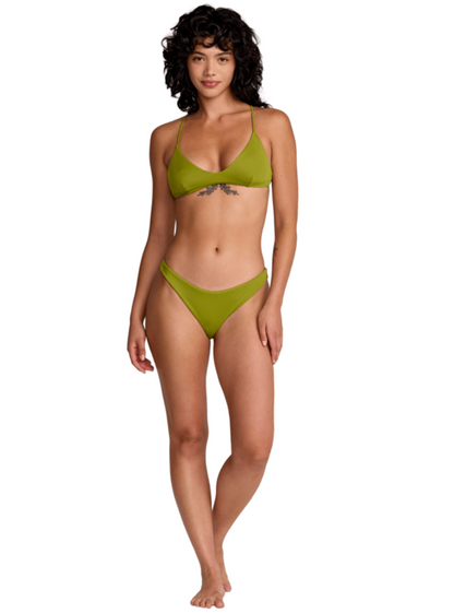 Solid Triangle Crossback Bikini Top