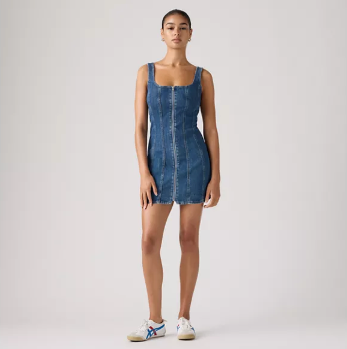 Seamed Zip Dress