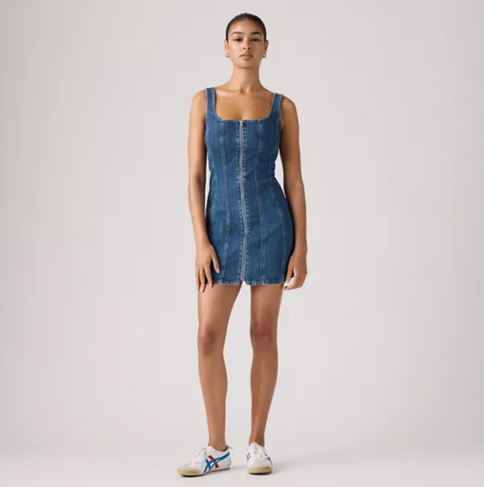 Seamed Zip Dress