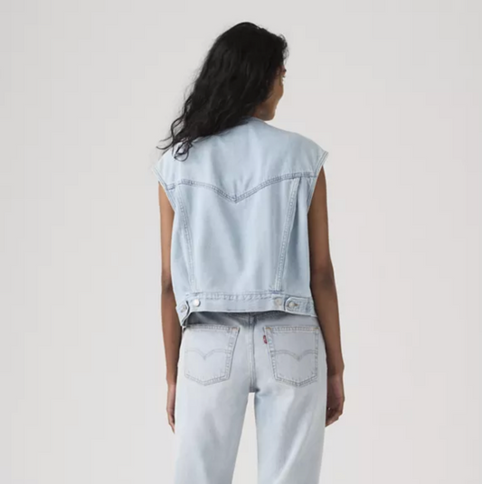 Collarless Shrunken Vest