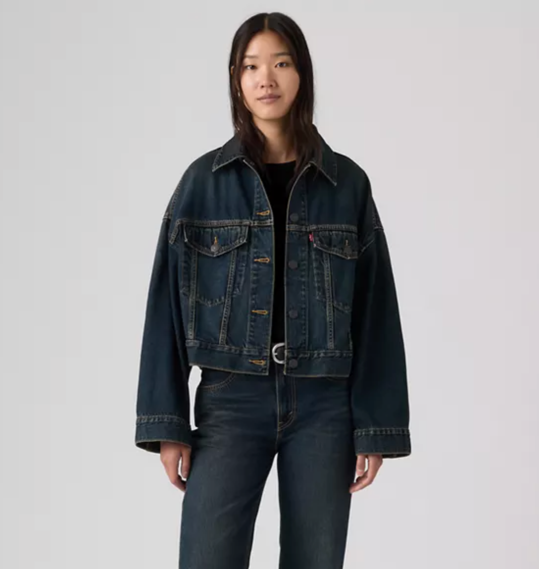 Loose Crop Trucker Jacket