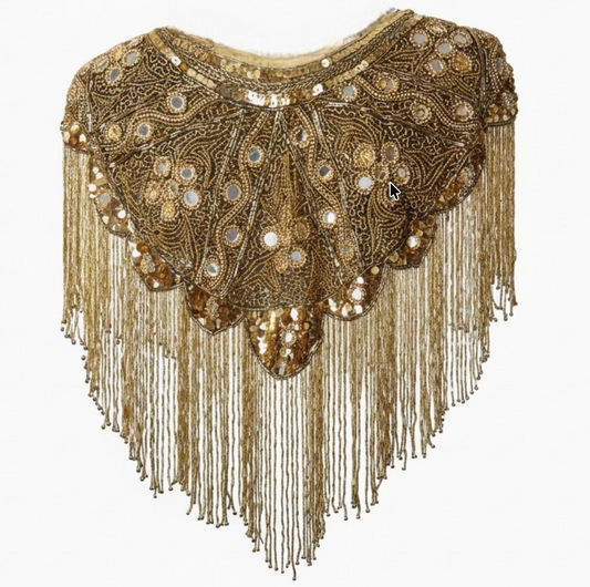 Mardi Gras Beaded Shawl