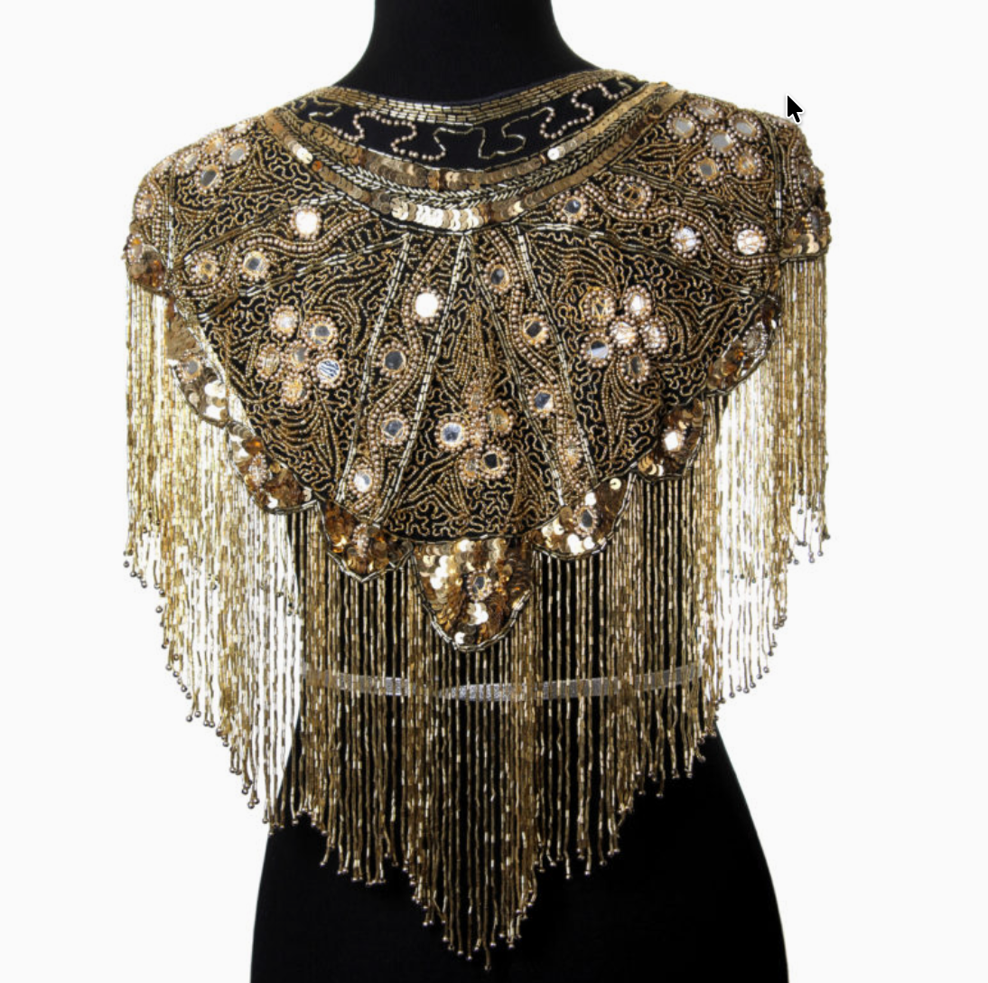 Mardi Gras Beaded Shawl