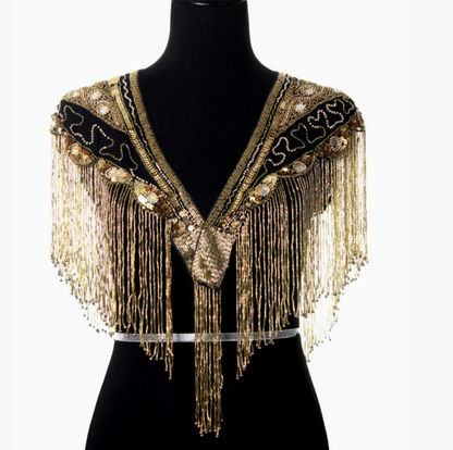Mardi Gras Beaded Shawl