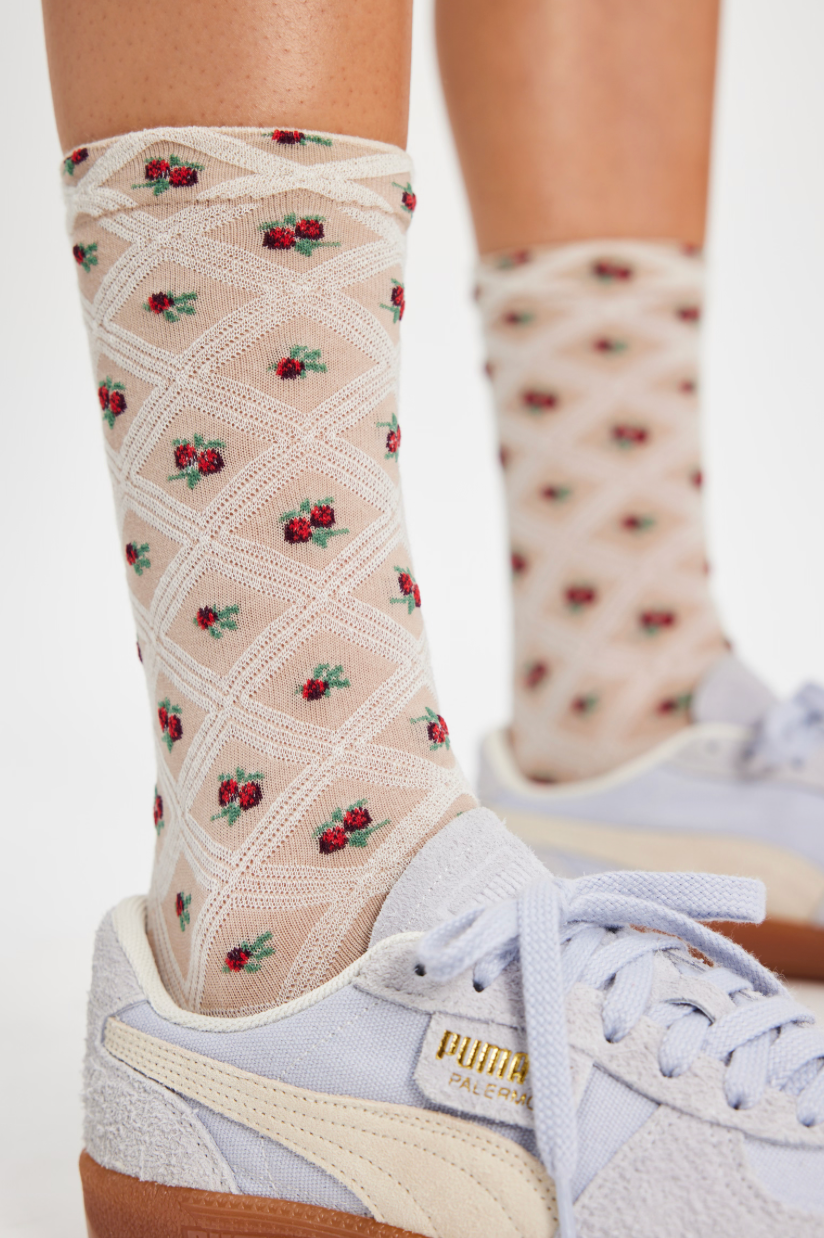 Floral Jacquard Trouser Socks