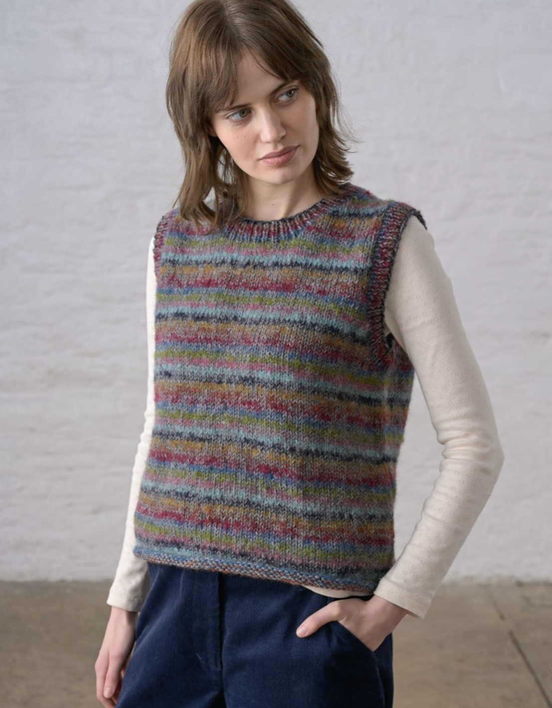 Heather Hand Knitted Vest