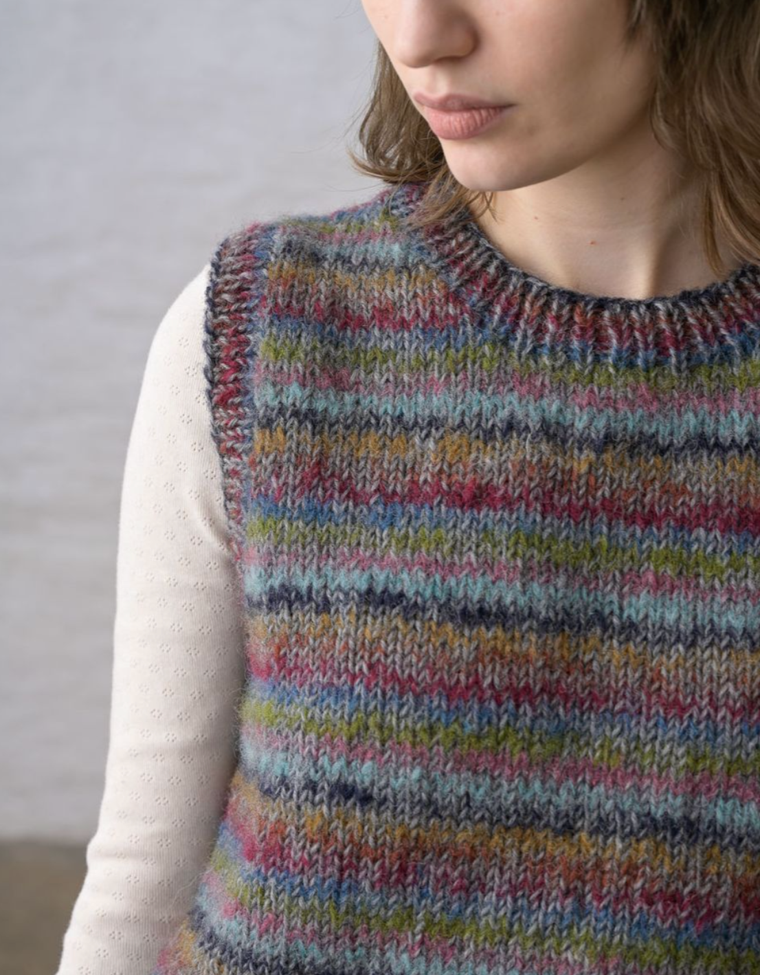 Heather Hand Knitted Vest