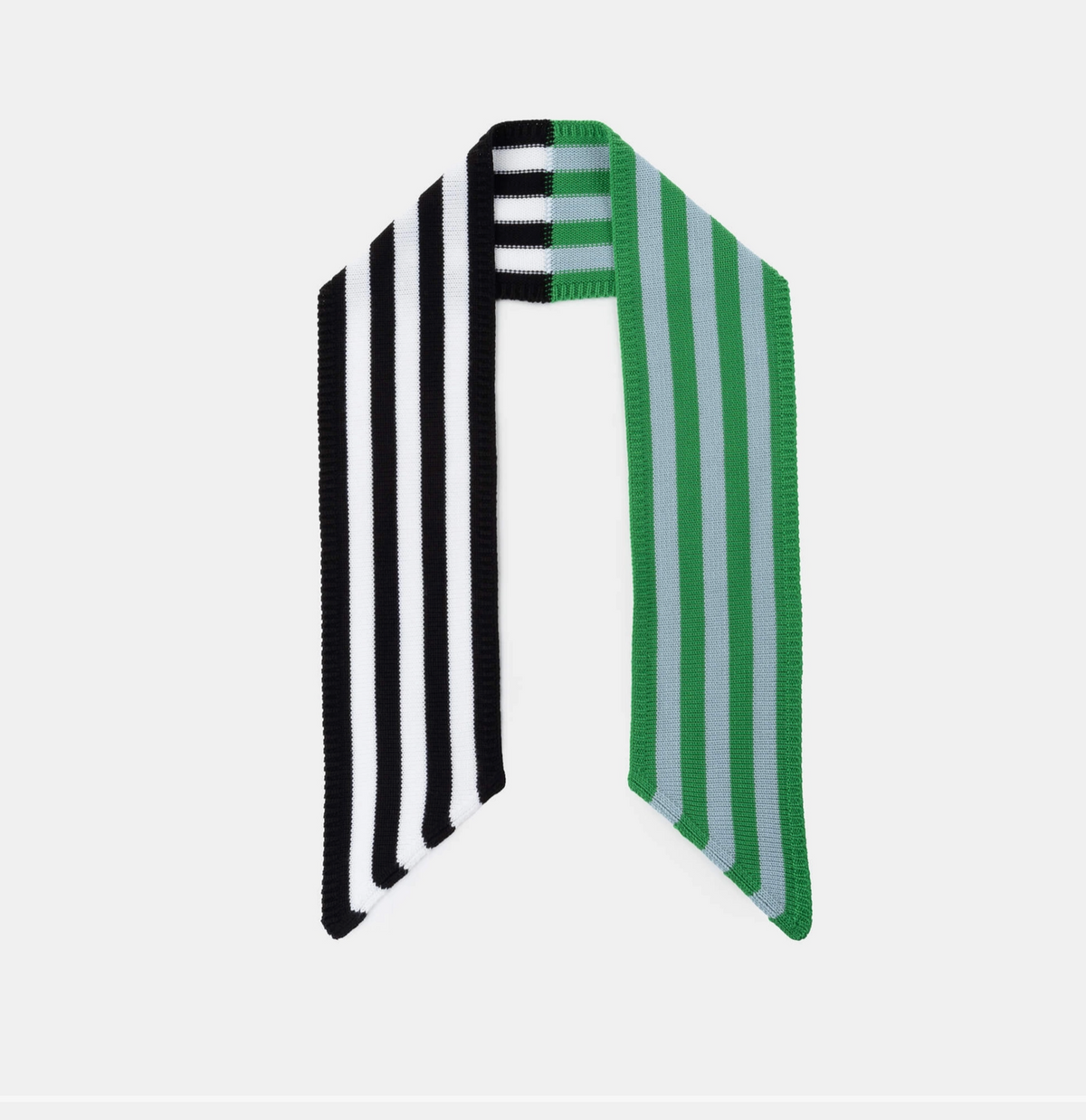 Colorblock Stripe Mini Ribbon Scarf