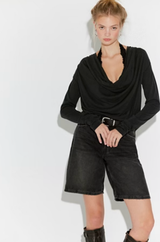 Jane Draped Long Sleeve Top