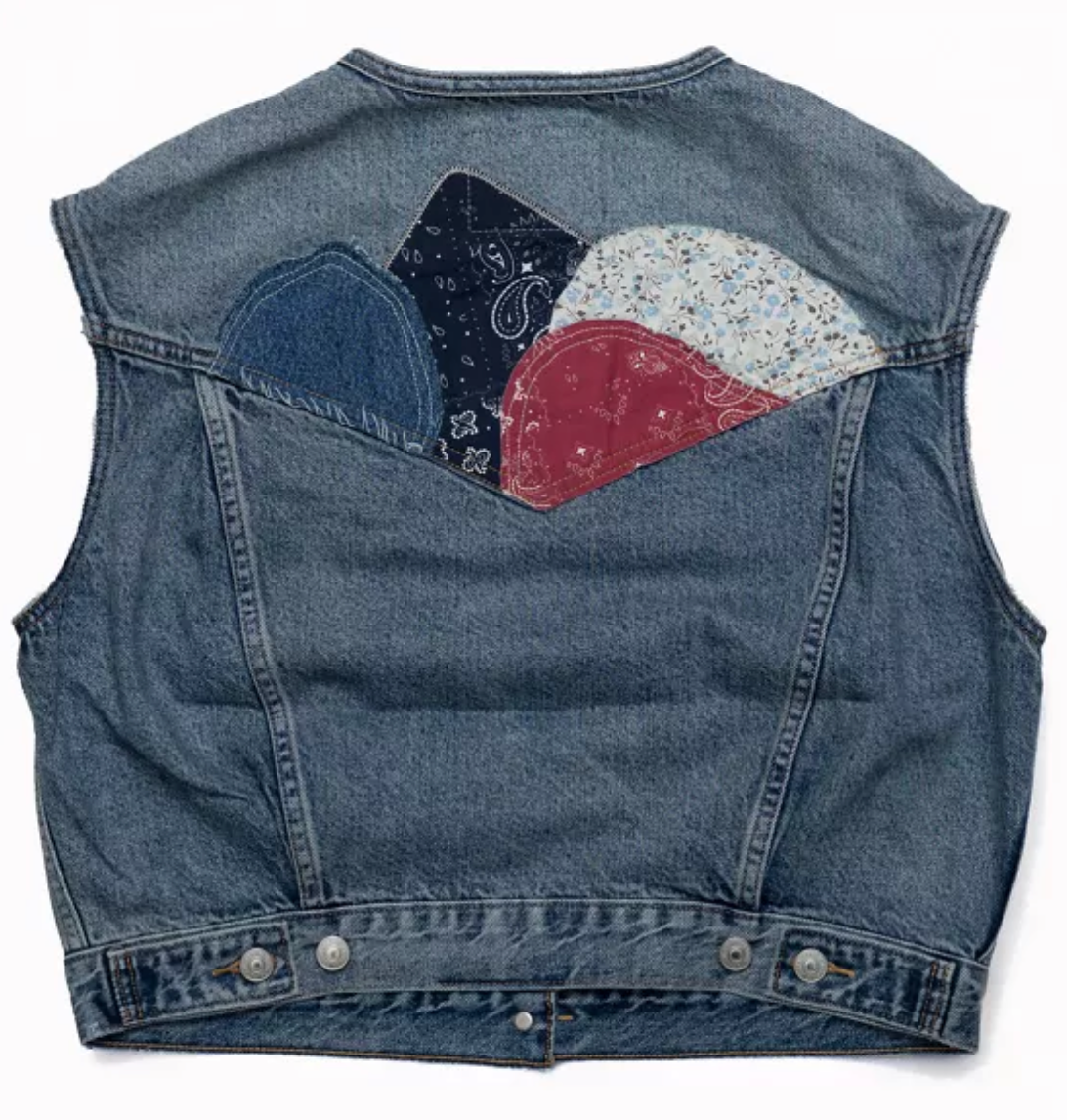 Collarless Shrunken Vest