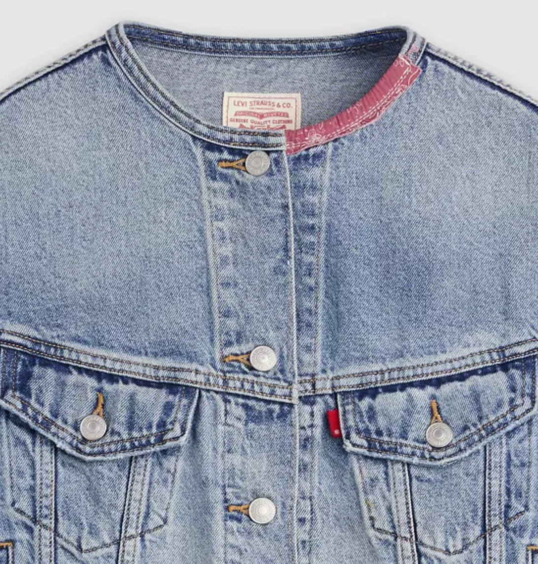 Collarless Shrunken Vest
