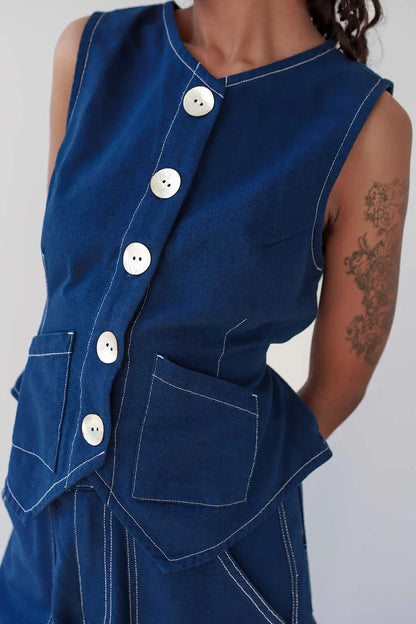 Shell Flared Vest