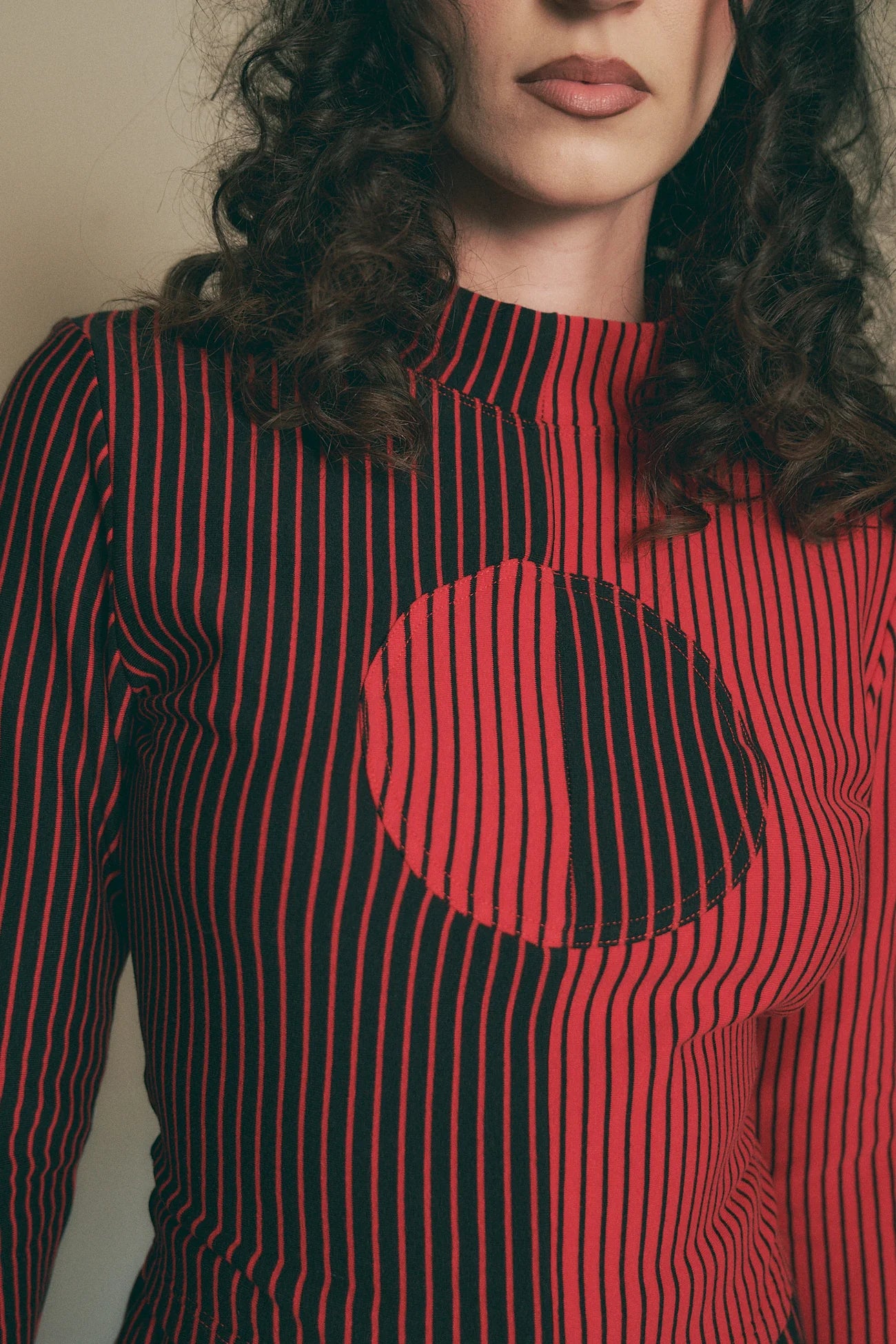 Long Sleeve Mock Neck Crop