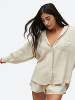 Linen Oversized Long Sleeve Shirt