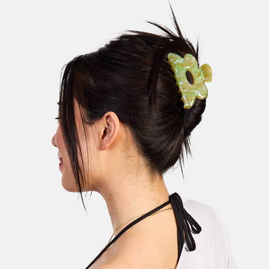 Jade Swirl Flower Claw