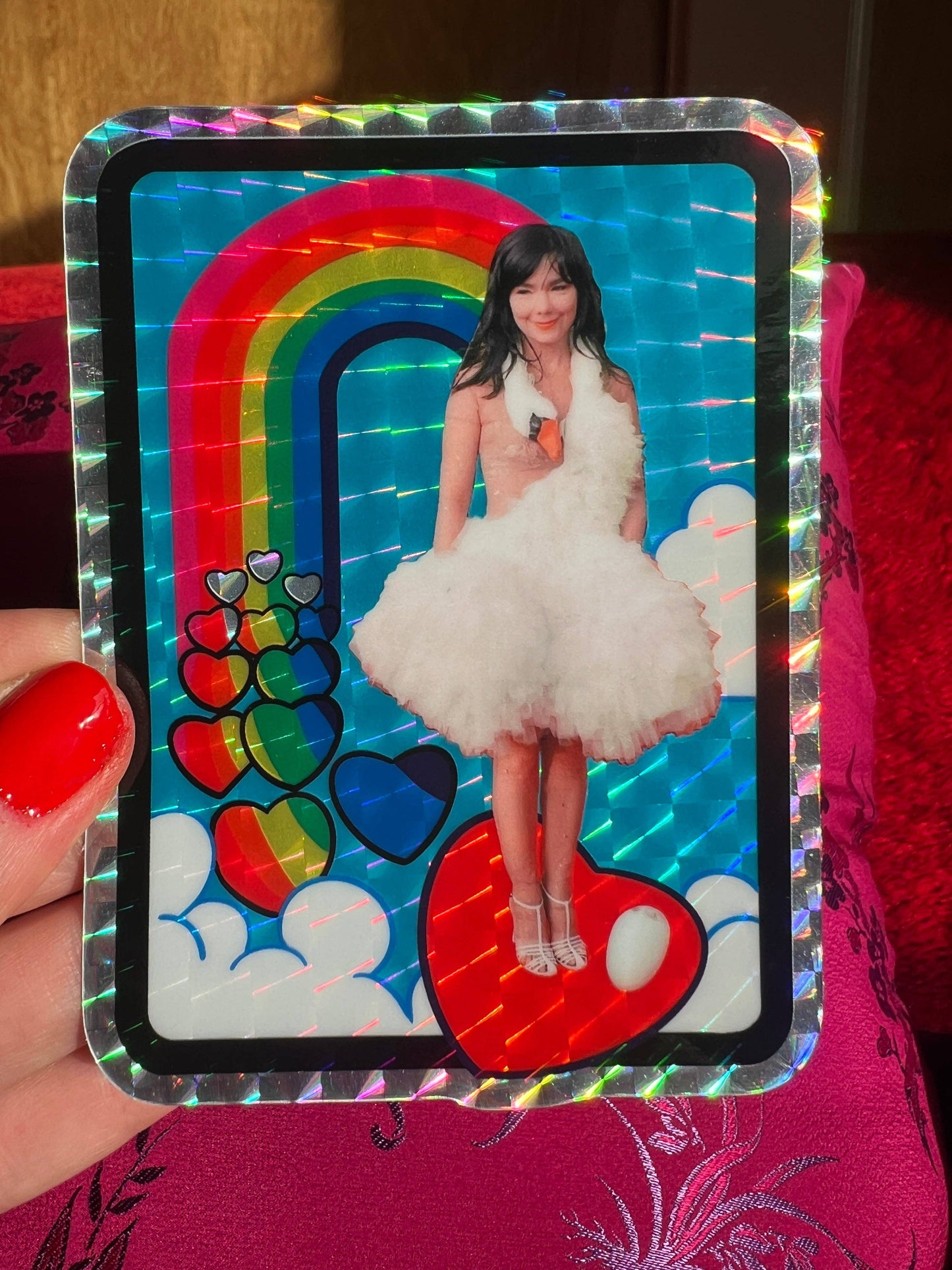 Red Carpet Swan Bjork Sticker