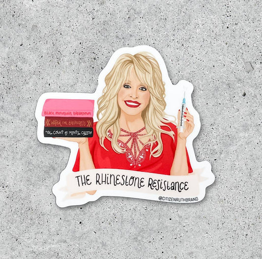 Dolly Parton Rhinestone Resistance Sticker