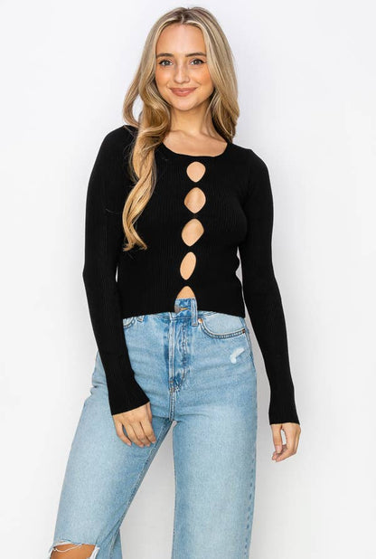 Circles Cutout Top