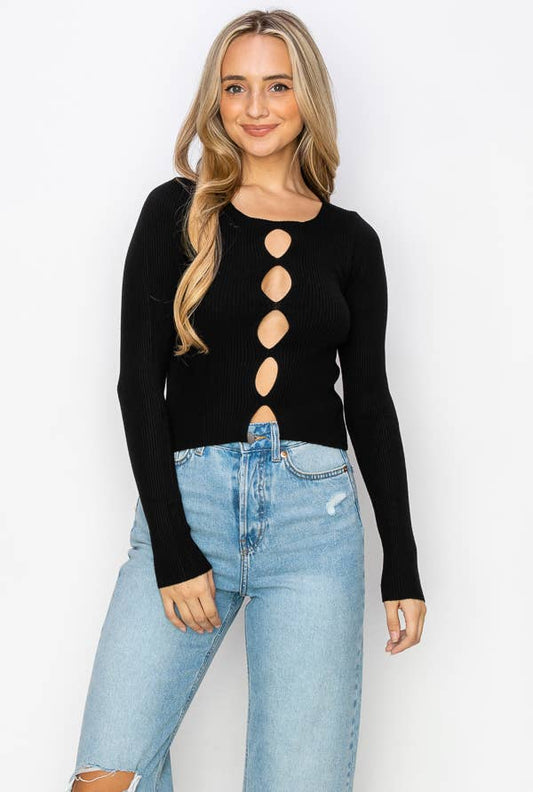 Circles Cutout Top