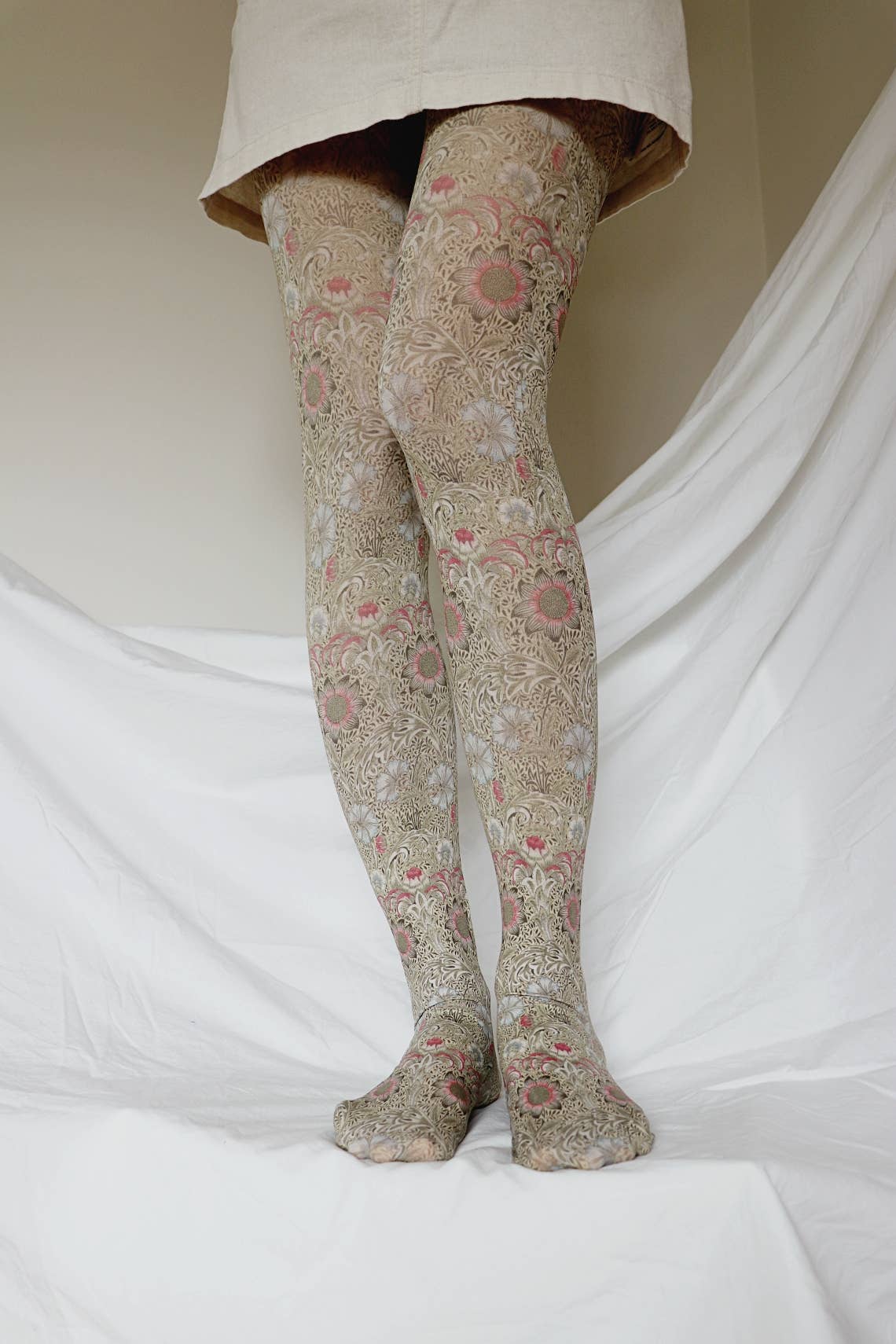 CORN COCKLE Printed Art Tights