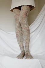 CORN COCKLE Printed Art Tights