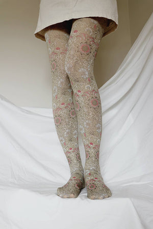 CORN COCKLE Printed Art Tights