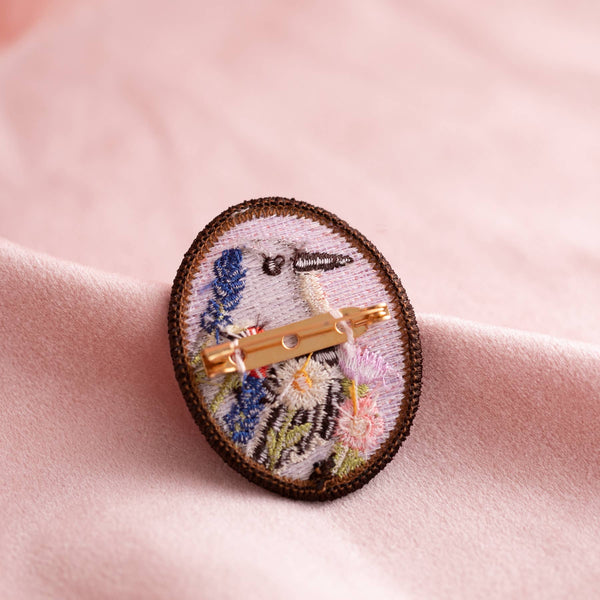 Mockingbird Embroidered Brooch Betty's Divine
