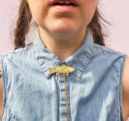 Gold Fish Bolo Tie
