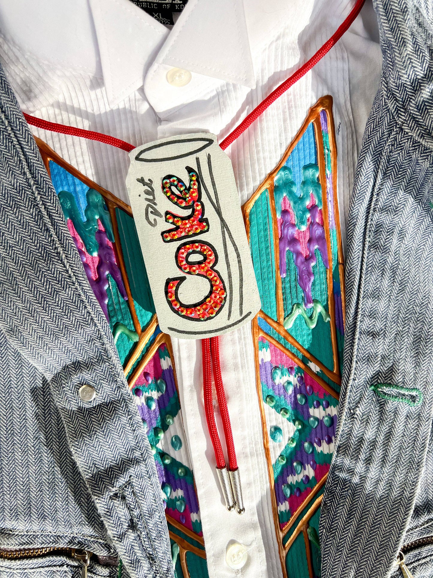 Diet Coke Bolo Tie / Mini Wall Hanging