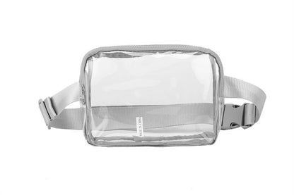 Clear See Thru Plastic Belt Waist Handbag
