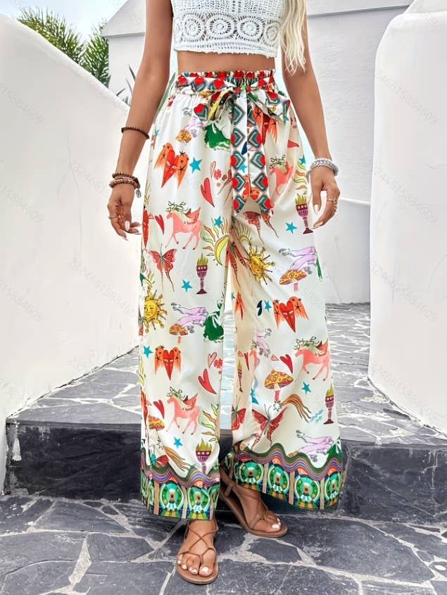 Wandering Eye Wide Leg Pants