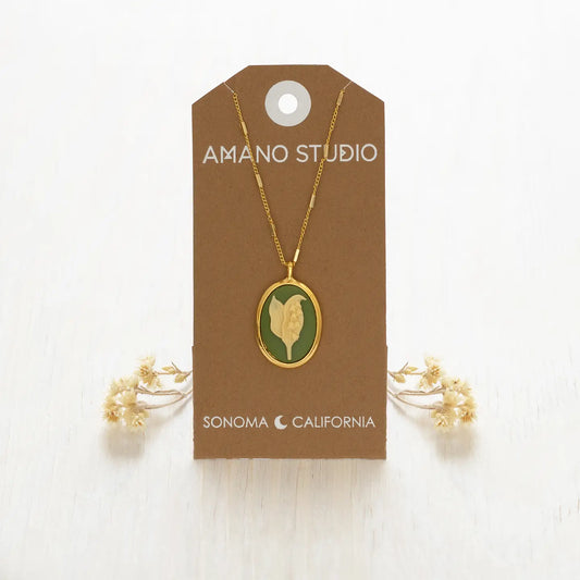 Lily of the Valley Vintage Cameo Necklace
