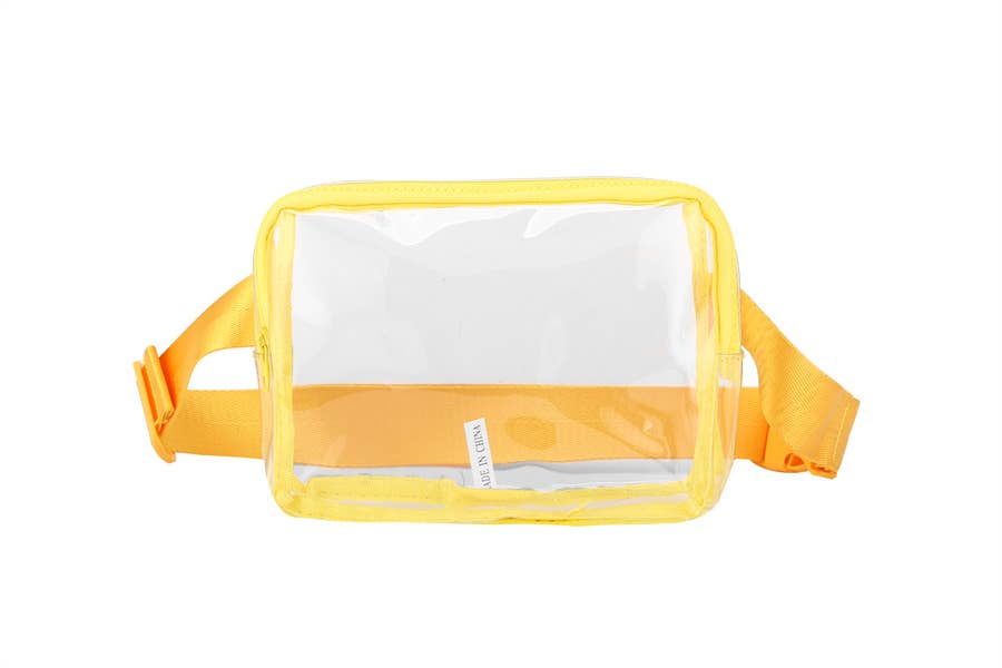 Clear See Thru Plastic Belt Waist Handbag