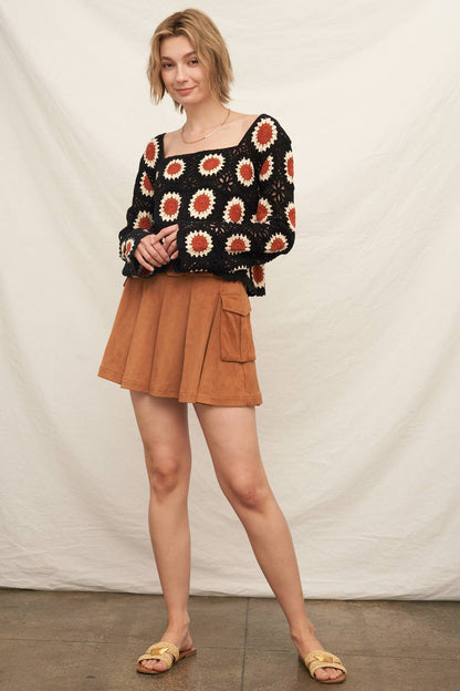 Sunflower Patch Crochet Top