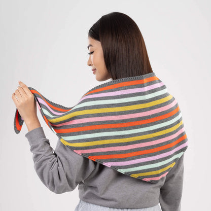 Color Stripe Triangle Scarf
