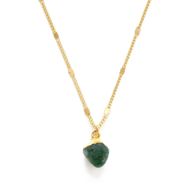 Raw Cut Gemstone Necklace