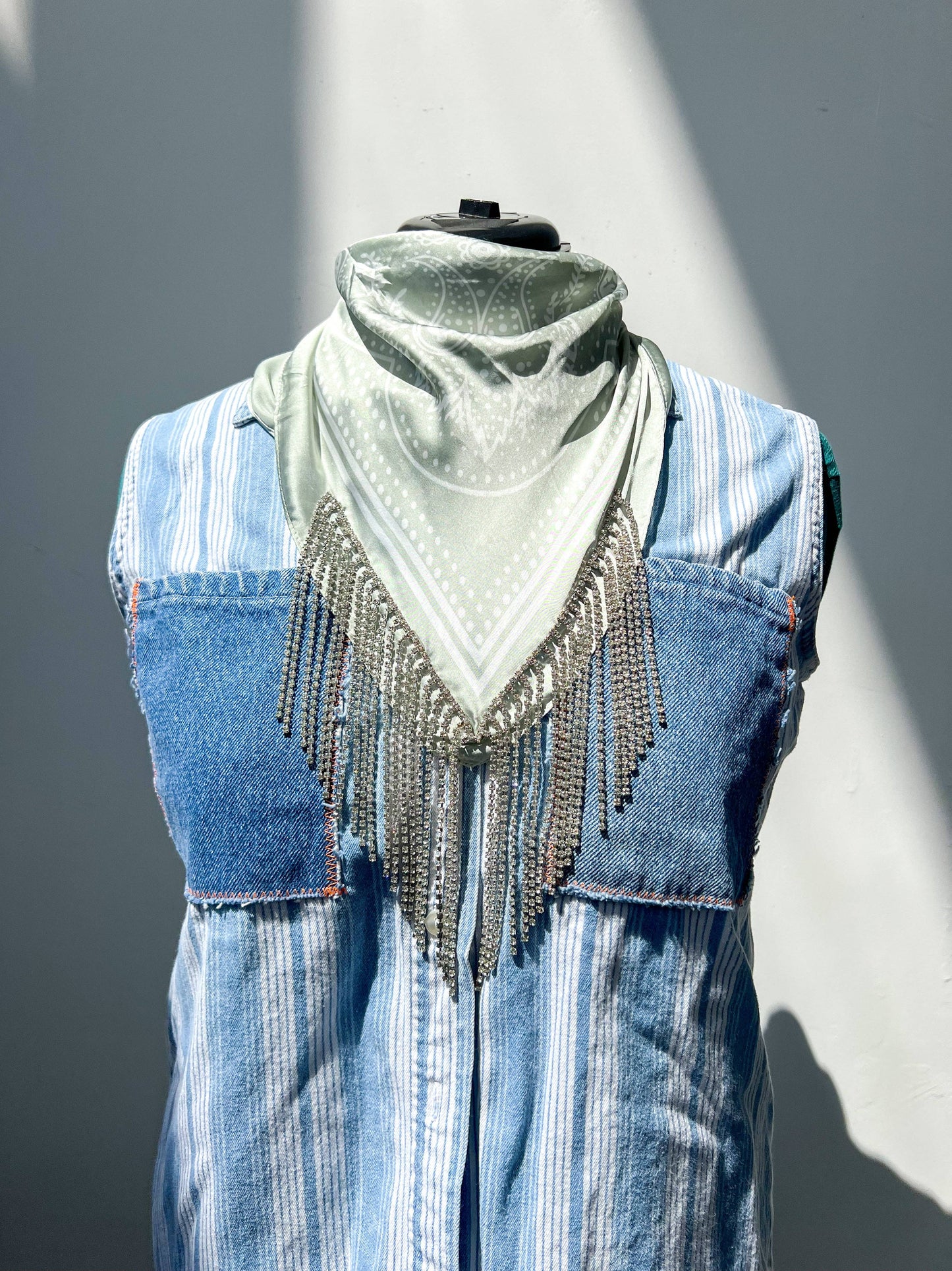 Rhinestone Fringe Bandana