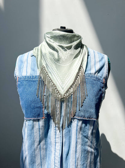 Rhinestone Fringe Bandana