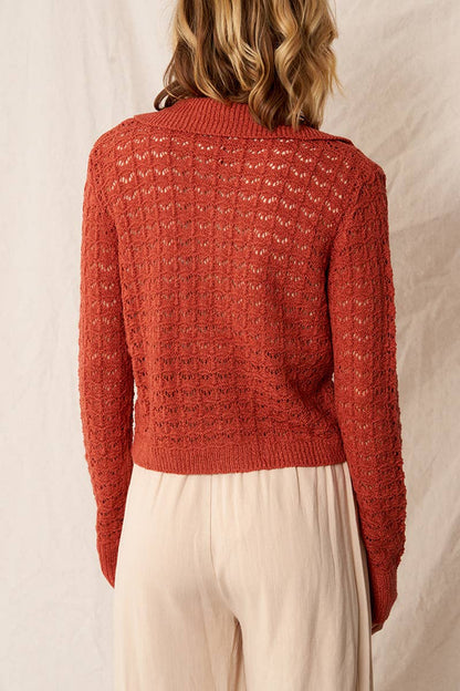 Co-Ed Collared Cardigan