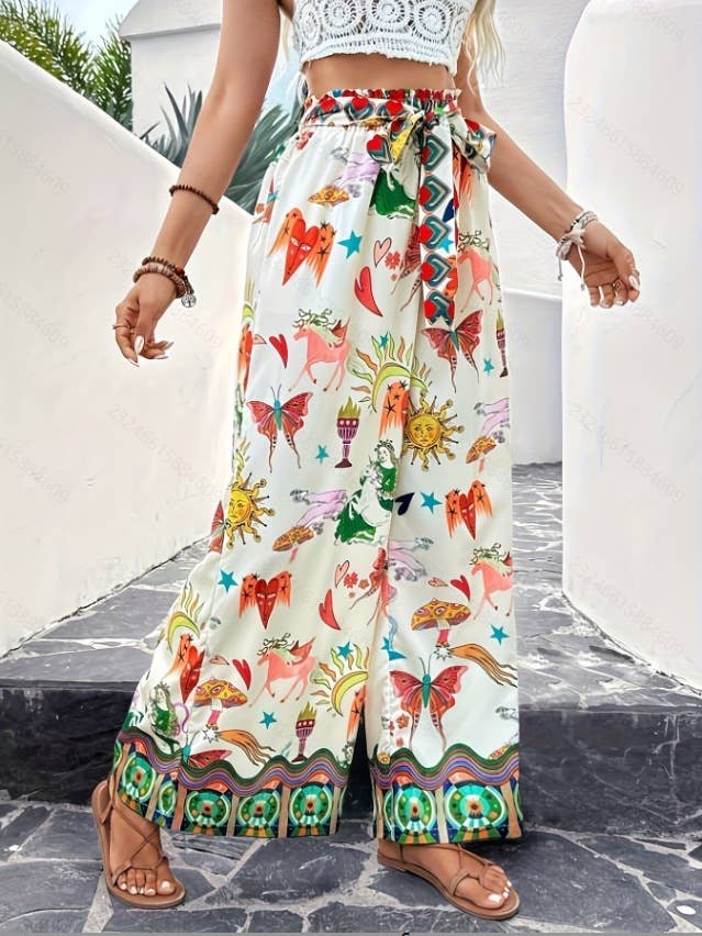 Wandering Eye Wide Leg Pants