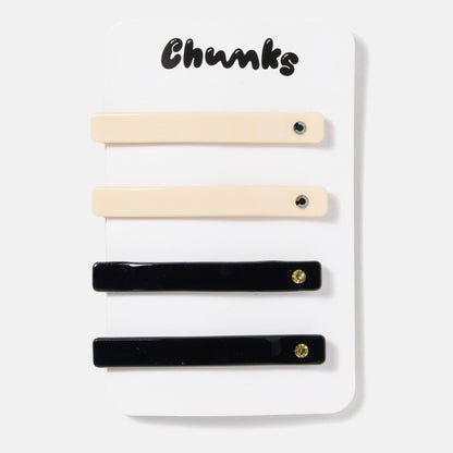 Slides in Cream + Black
